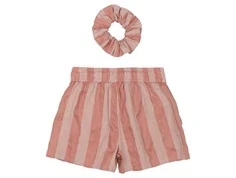 Rosastribet shorts og scrunchie fra The New TN6304 old rose striped bagfra